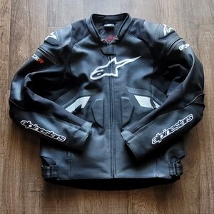 Mens ALPINESTARS GP+ v3 leather motorcycle jacket